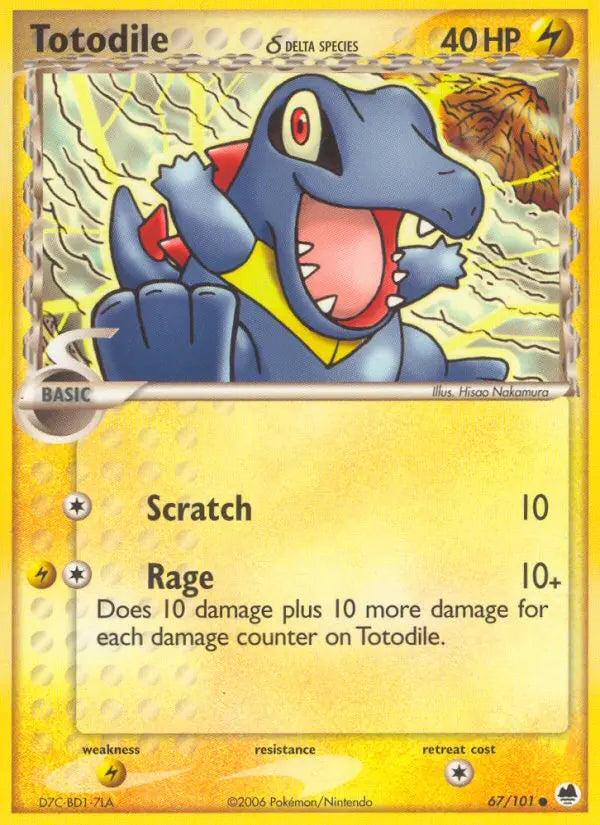 Totodile δ 67 Dragon Frontiers Pokesingles