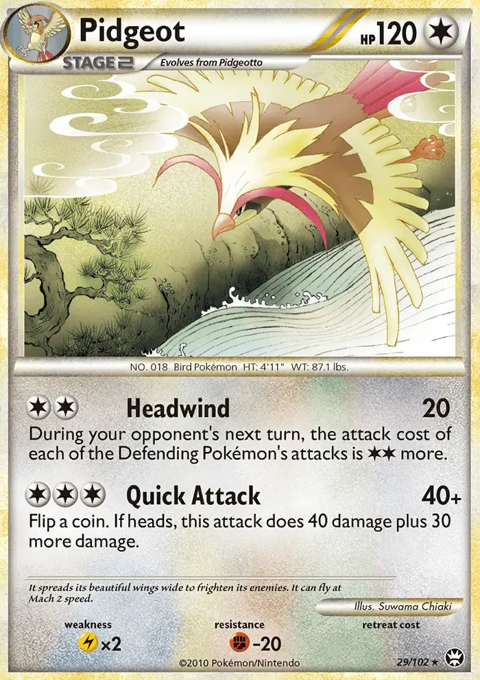 Pidgeot 29 Triumphant Pokesingles
