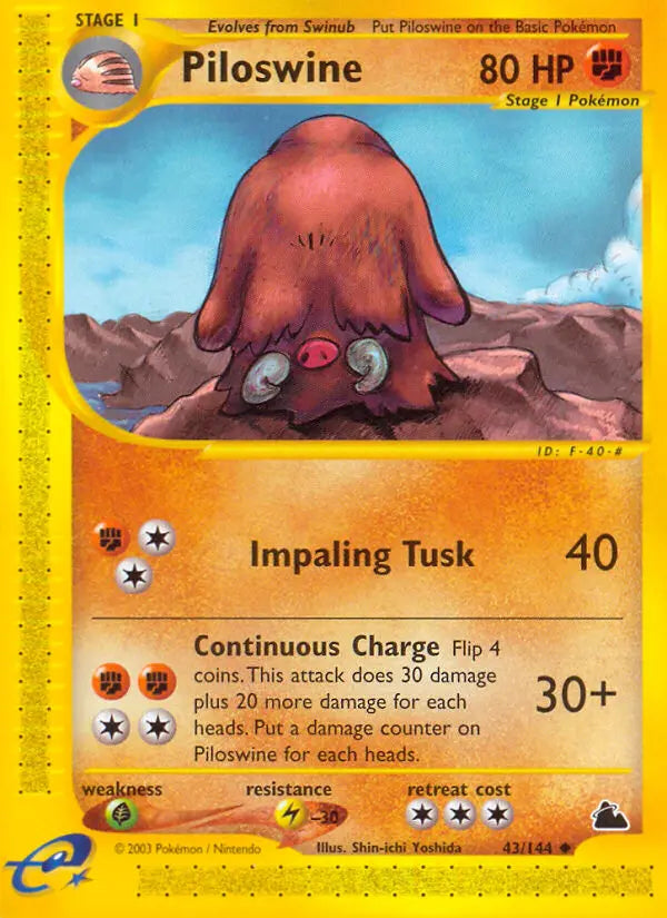 Piloswine 43 Skyridge Pokesingles