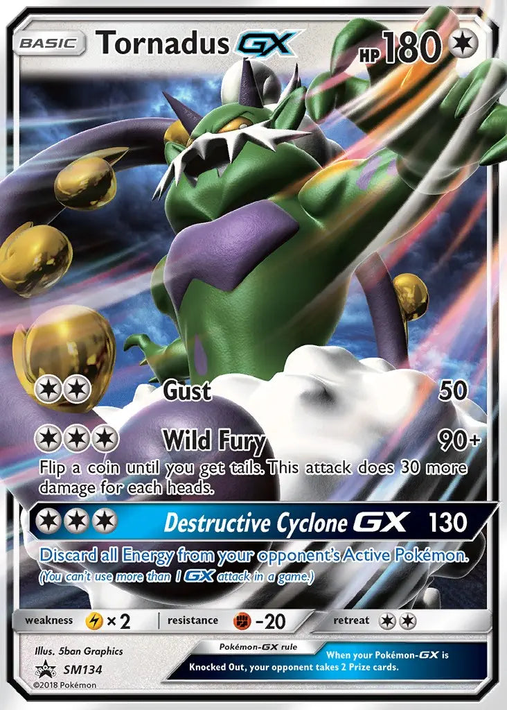 Tornadus GX SM134 SM Black Star Promos Pokesingles