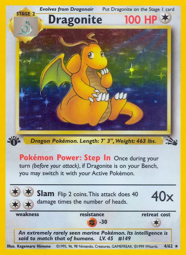 Dragonite 4 Fossil Pokesingles