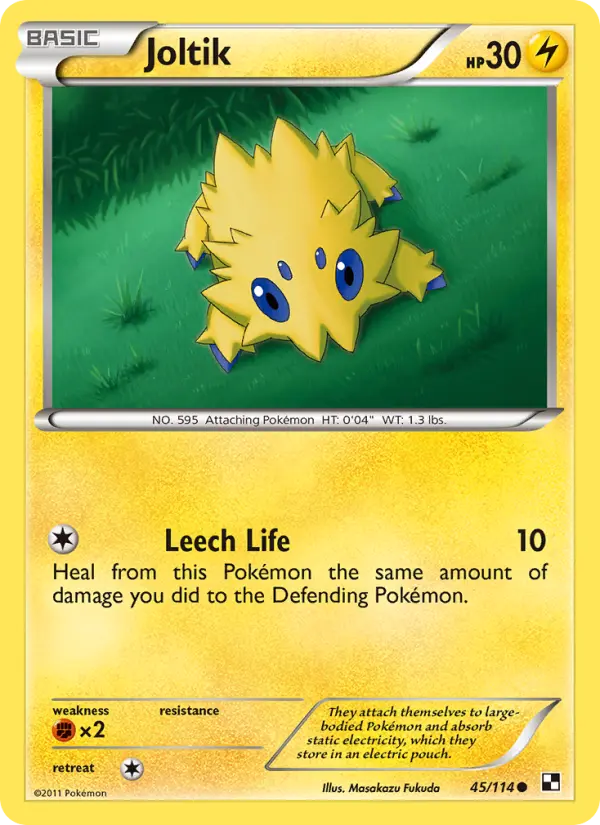 Joltik 45 Black & White Pokesingles