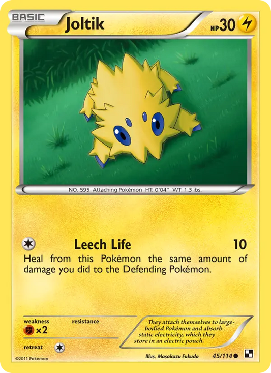 Joltik 45 Black & White Pokesingles