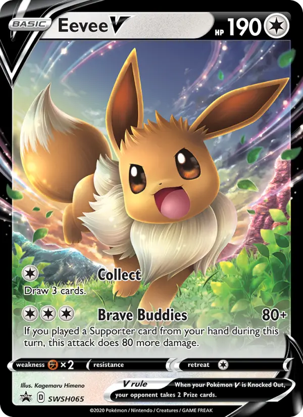 Eevee V SWSH065 SWSH Black Star Promos Pokesingles