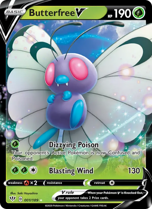 Butterfree V 1 Darkness Ablaze Pokesingles