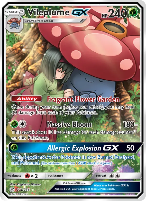 Vileplume GX 211 Cosmic Eclipse Pokesingles