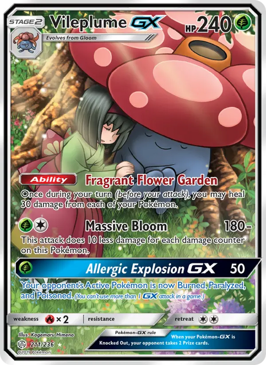 Vileplume GX 211 Cosmic Eclipse Pokesingles