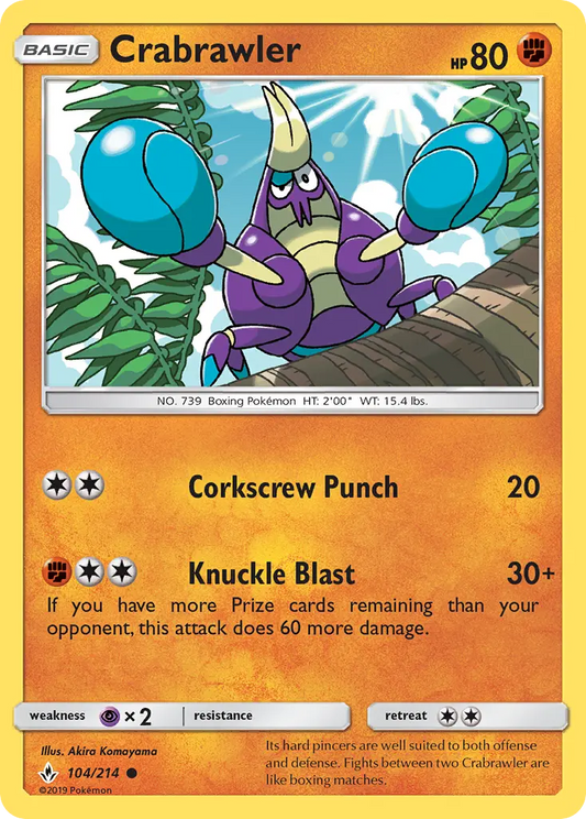 Crabrawler 104 Unbroken Bonds Pokesingles