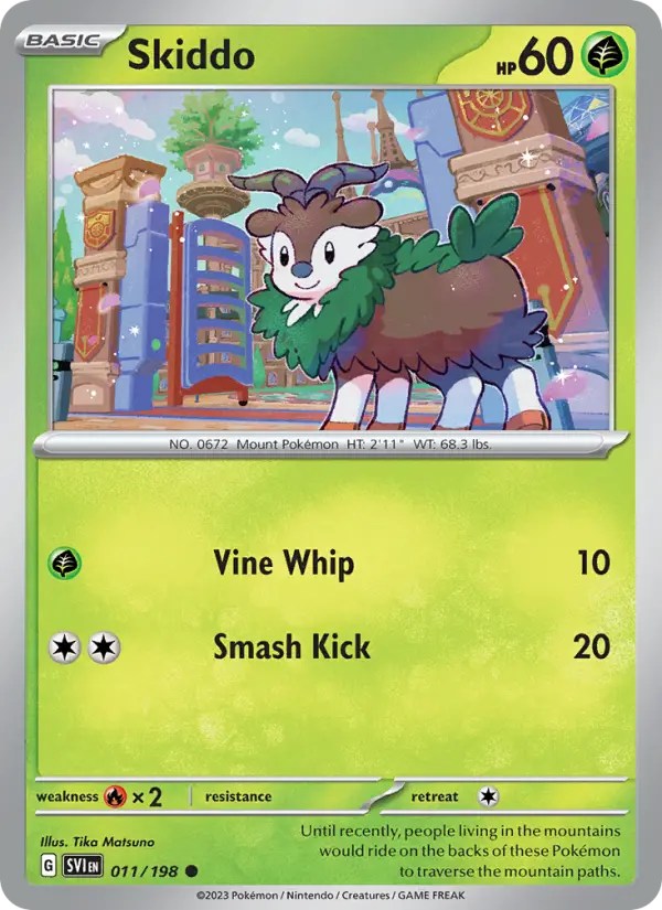 Skiddo 11 Scarlet & Violet Pokesingles