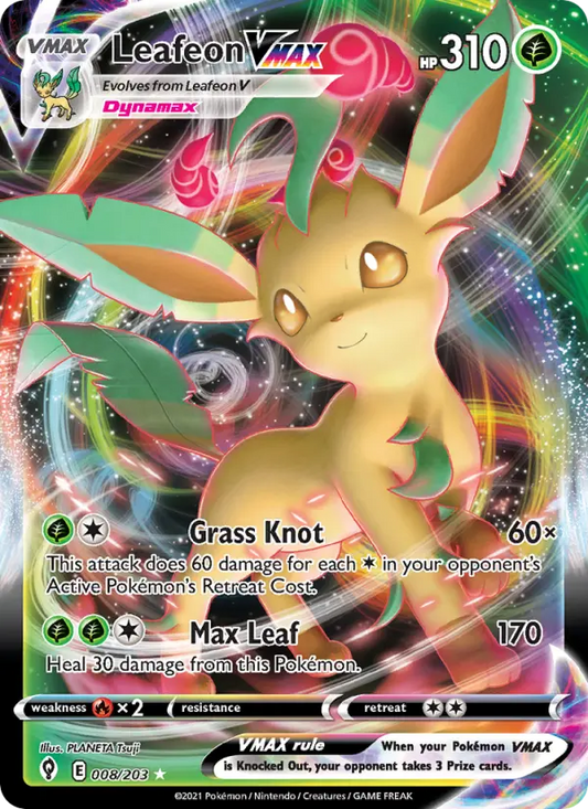 Leafeon VMAX 8 Evolving Skies Pokesingles