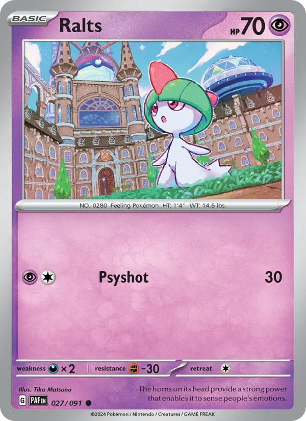 Ralts 27 Paldean Fates Pokesingles