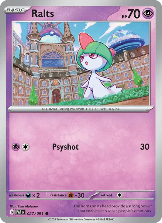 Ralts 27 Paldean Fates Pokesingles