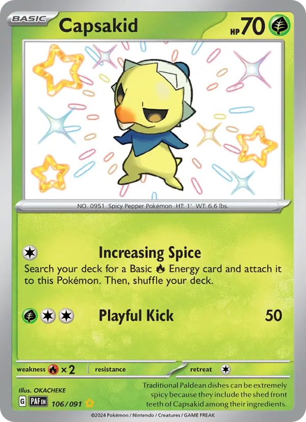 Capsakid 106 Paldean Fates Pokesingles