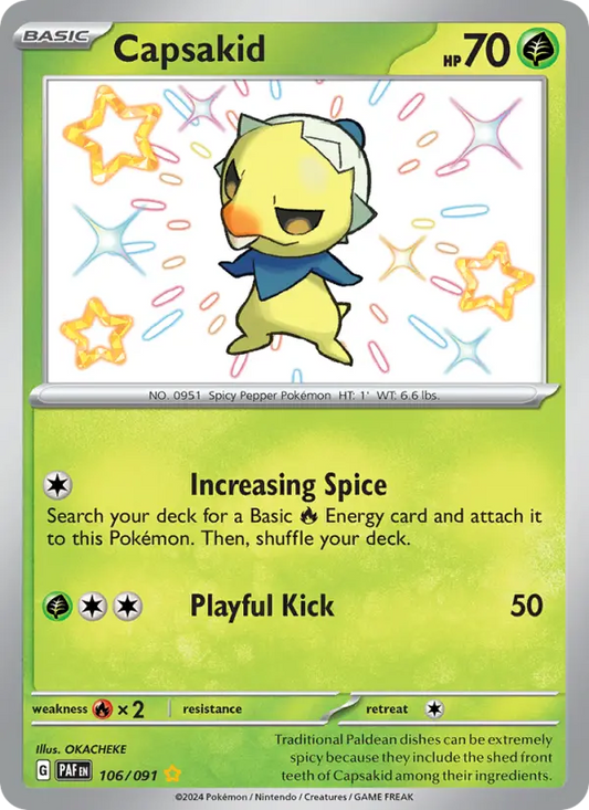Capsakid 106 Paldean Fates Pokesingles