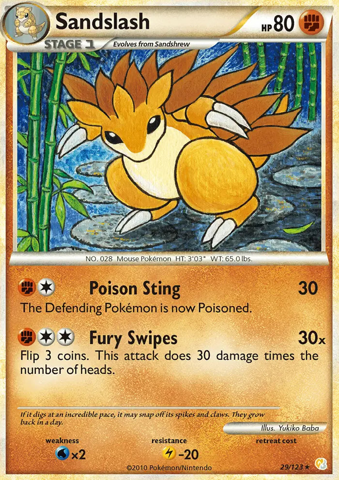 Sandslash 29 HeartGold SoulSilver Pokesingles