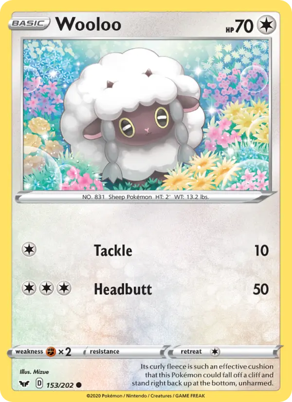 Wooloo 153 Sword & Shield Pokesingles