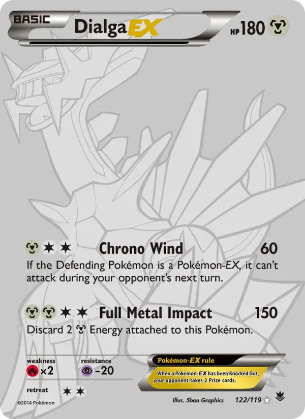 Dialga EX 122 Phantom Forces Pokesingles