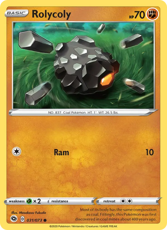 Rolycoly 31 Champion's Path Pokesingles