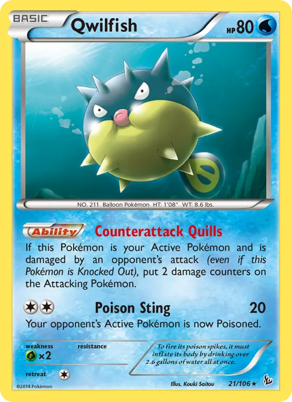 Qwilfish 21 Flashfire Pokesingles