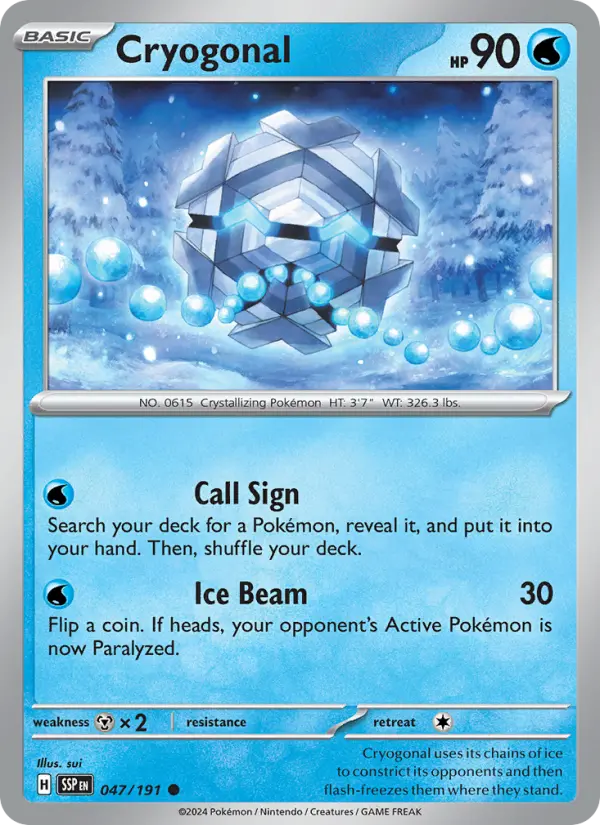 Cryogonal 47 Surging Sparks Pokesingles