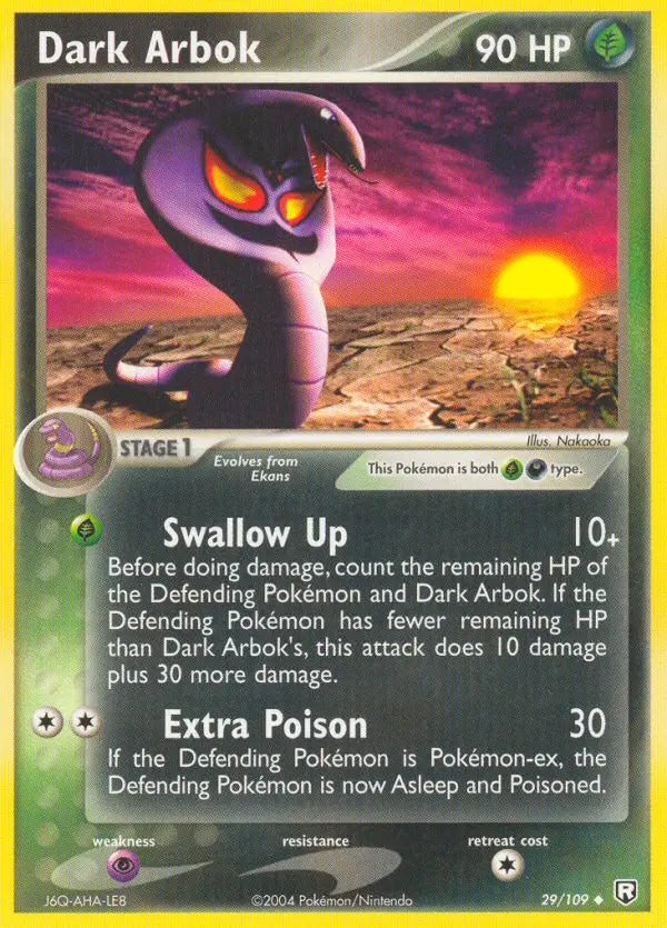 Dark Arbok 29 Team Rocket Returns Pokesingles