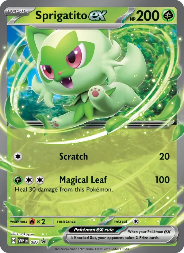 Sprigatito ex 87 SVP Black Star Promos Pokesingles