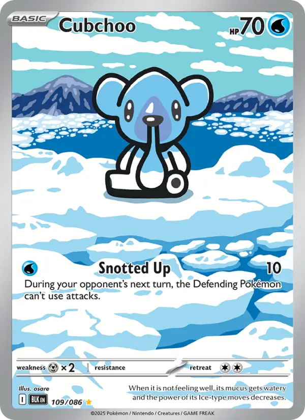 Cubchoo 109 Black Bolt Pokesingles