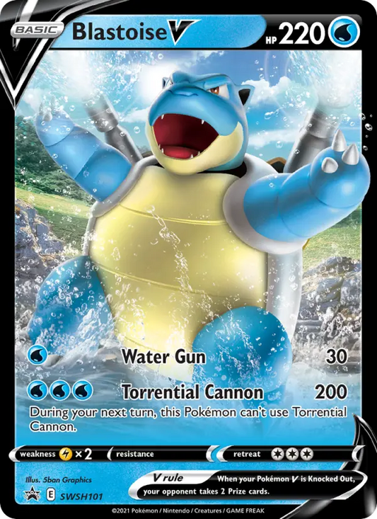 Blastoise V SWSH101 SWSH Black Star Promos Pokesingles