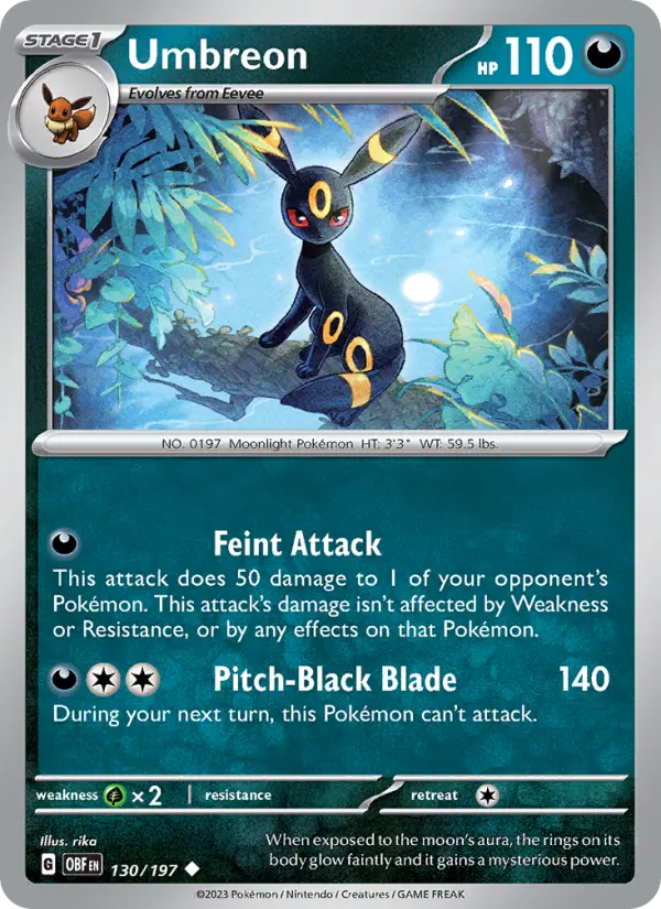 Umbreon 130 Obsidian Flames Pokesingles