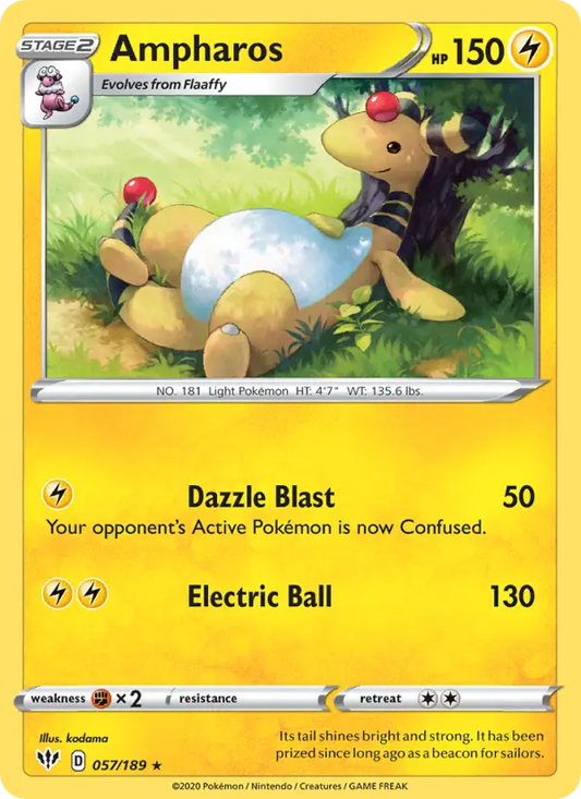 Ampharos 57 Darkness Ablaze Pokesingles