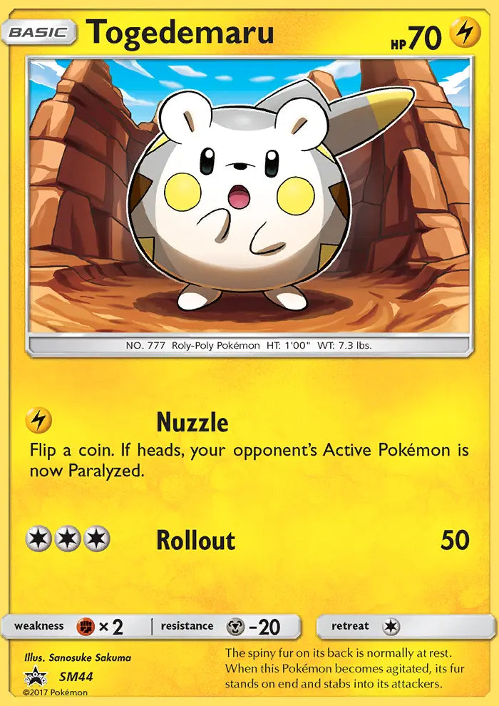 Togedemaru SM44 SM Black Star Promos Pokesingles