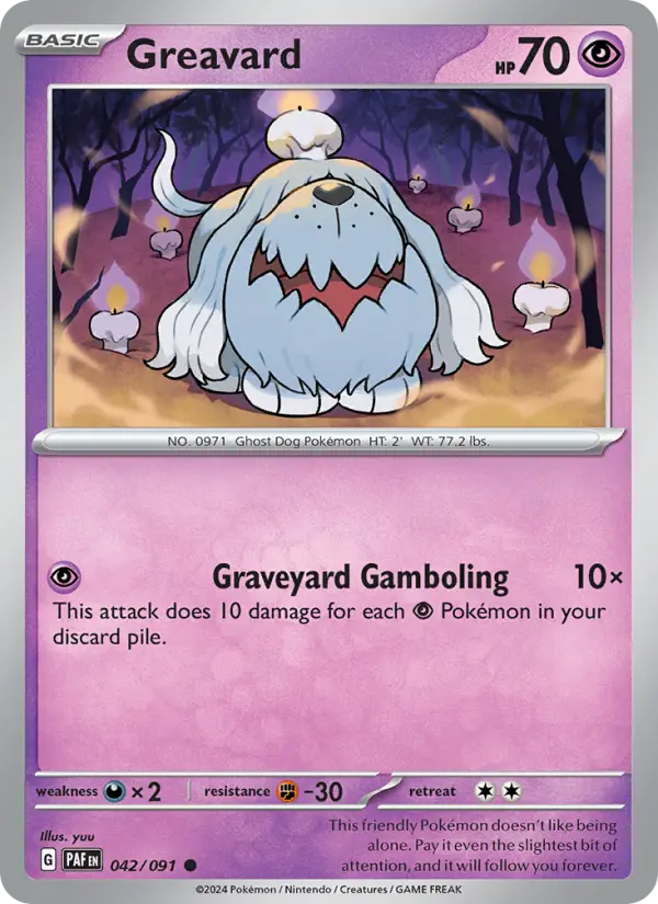 Greavard 42 Paldean Fates Pokesingles