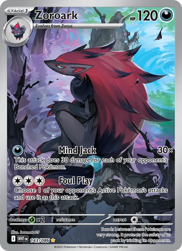 Zoroark 143 White Flare Pokesingles