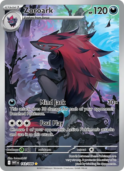 Zoroark 143 White Flare Pokesingles