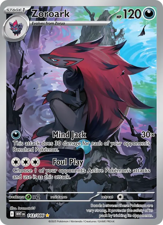 Zoroark 143 White Flare Pokesingles
