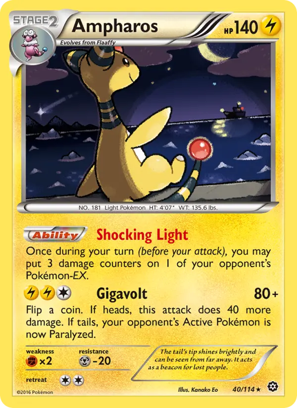 Ampharos 40 Steam Siege Pokesingles