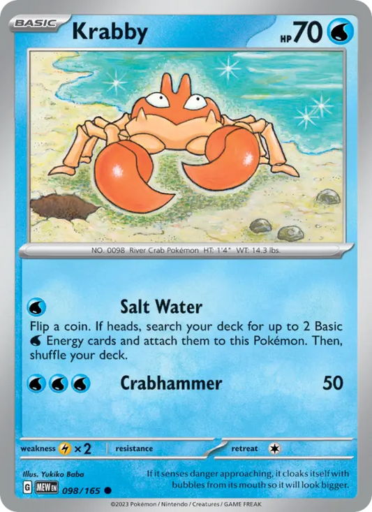 Krabby 98 151 Pokesingles