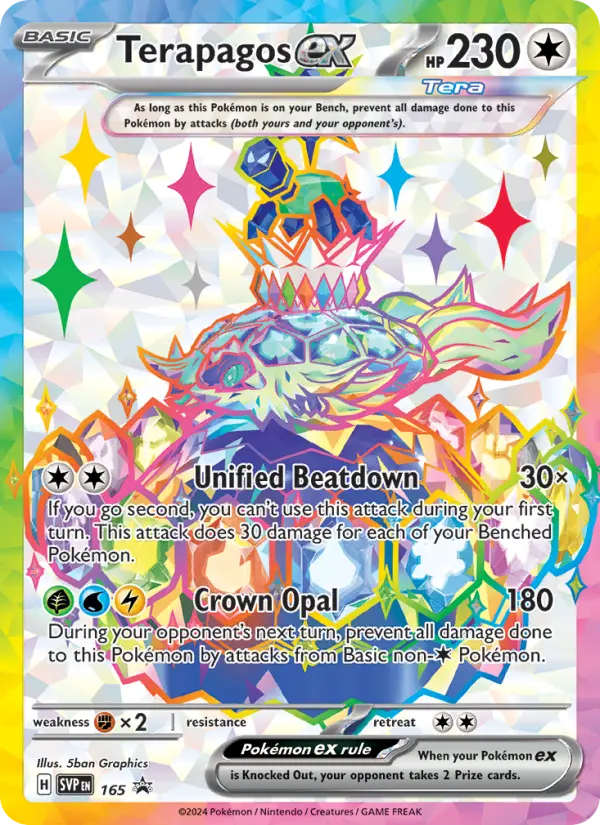 Terapagos ex 165 SVP Black Star Promos Pokesingles