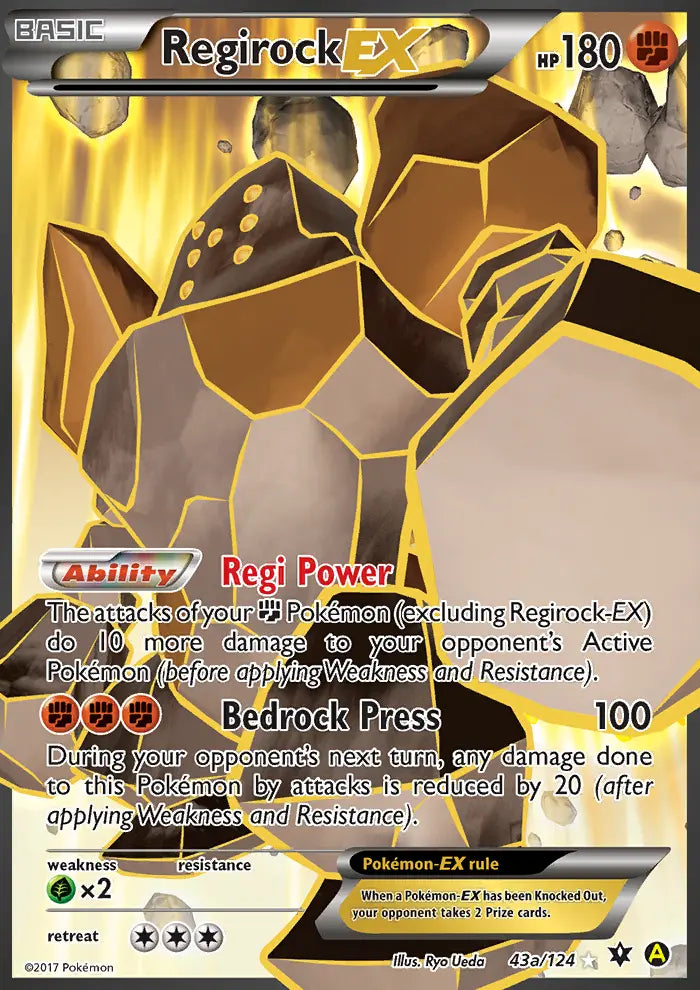 Regirock EX 43a Fates Collide Pokesingles