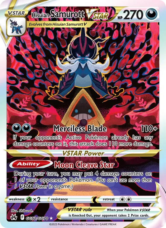 Hisuian Samurott VSTAR GG52 Crown Zenith Pokesingles