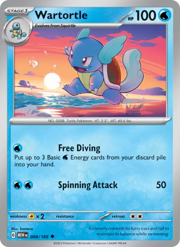 Wartortle 8 151 Pokesingles