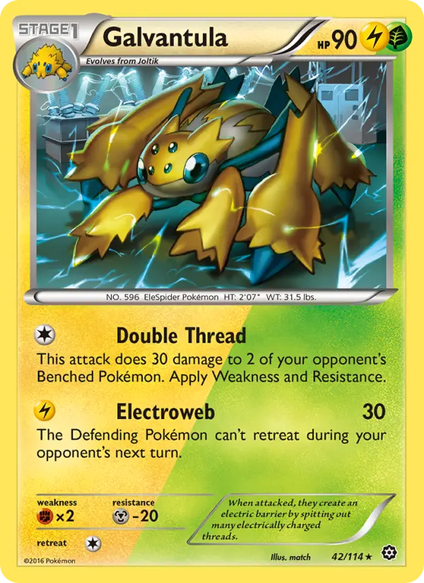 Galvantula 42 Steam Siege Pokesingles