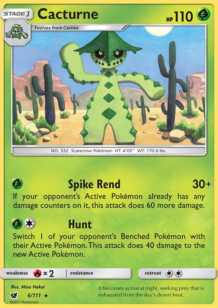 Cacturne 6 Crimson Invasion Pokesingles