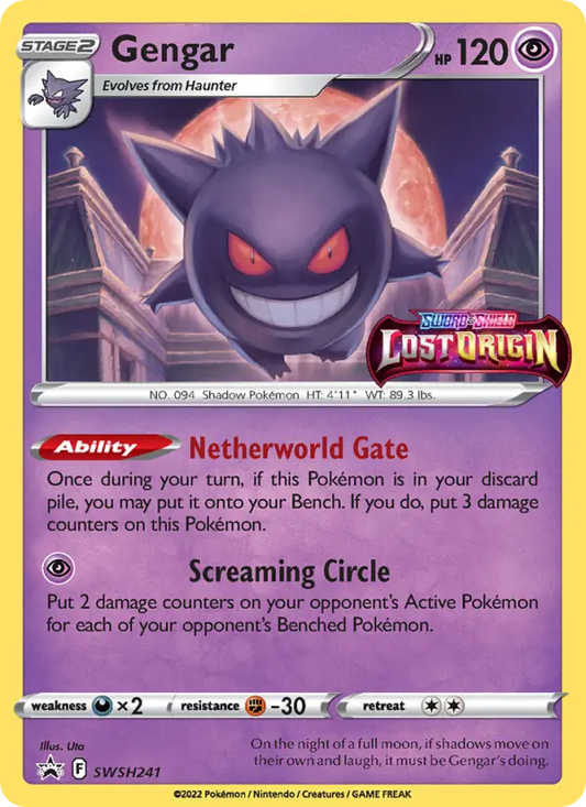 Gengar SWSH241 SWSH Black Star Promos Pokesingles