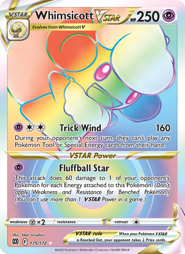 Whimsicott VSTAR 175 Brilliant Stars Pokesingles