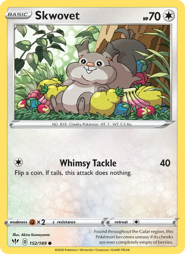Skwovet 152 Darkness Ablaze Pokesingles
