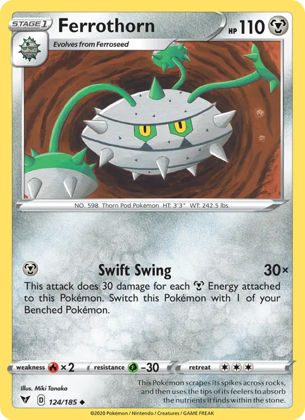 Ferrothorn 124 Vivid Voltage Pokesingles