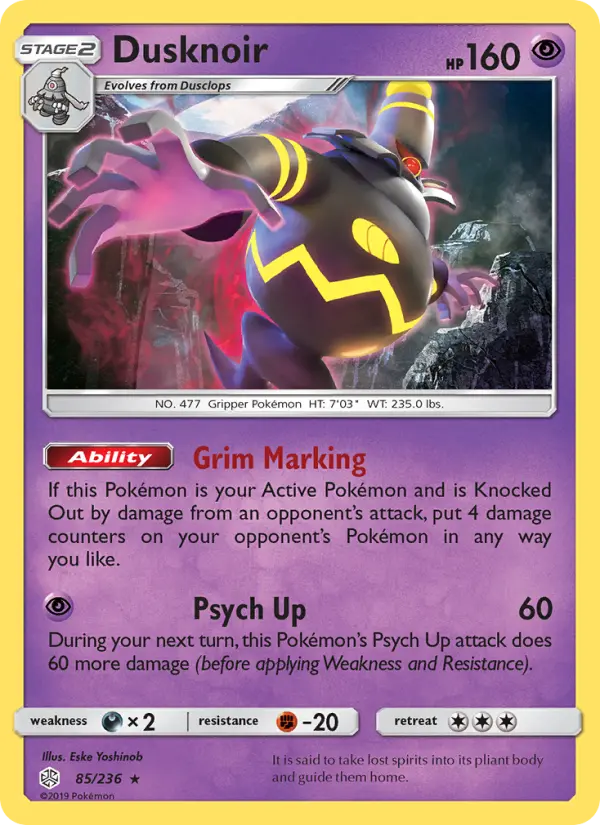 Dusknoir 85 Cosmic Eclipse Pokesingles