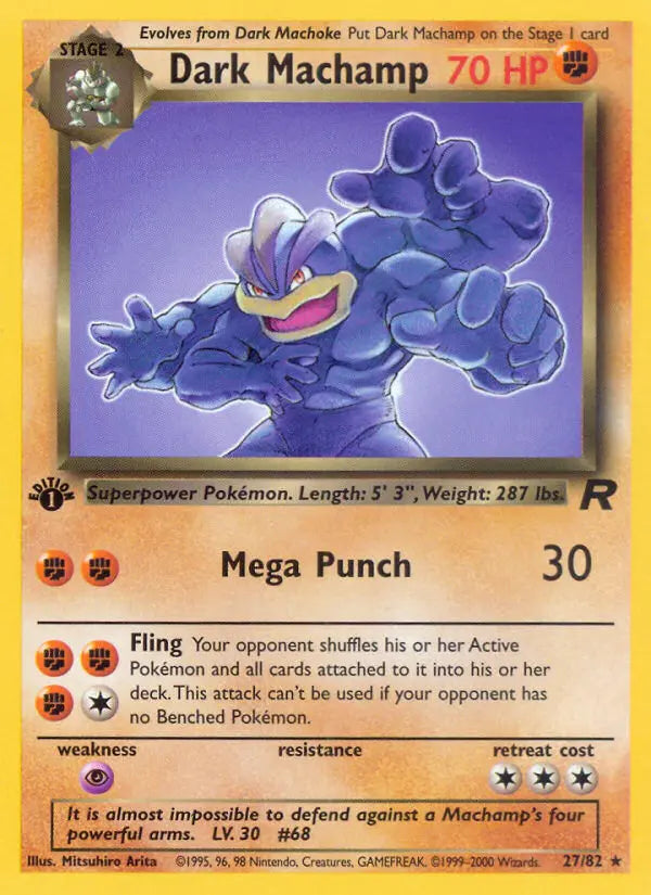 Dark Machamp 27 Team Rocket Pokesingles