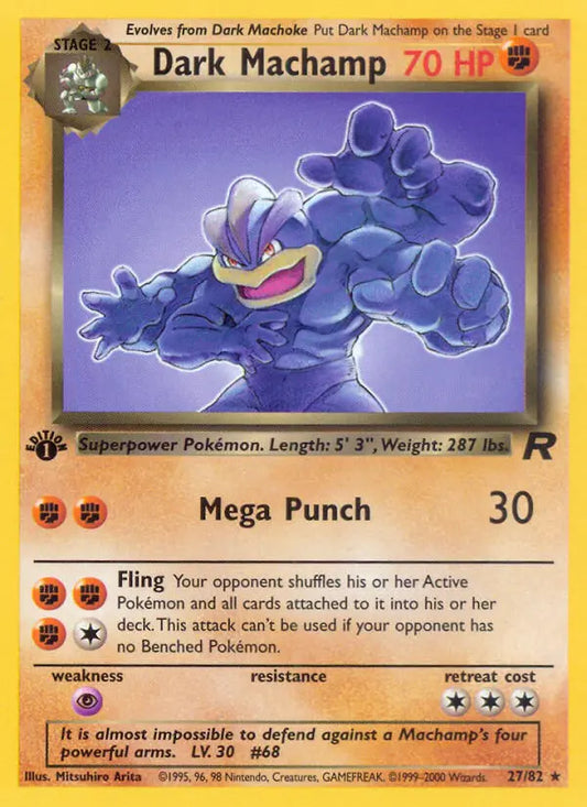 Dark Machamp 27 Team Rocket Pokesingles